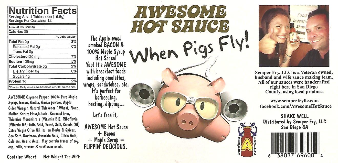 WHEN PIGS FLY APPLEWOOD BACON & MAPLE (MILD/MED)